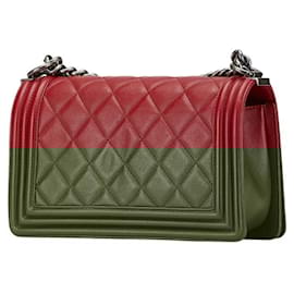 Chanel-Chanel Coco Mark Boy 25 Chain Shoulder Bag-Red