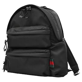 Gucci-Gucci Black Nylon Backpack-Black