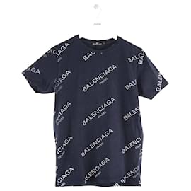 Balenciaga-Cotton T-shirt-Blue