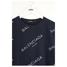 Balenciaga-Cotton T-shirt-Blue
