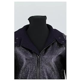 Sandro-Wool coat-Navy blue