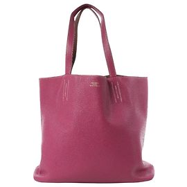 Hermès HERMES Double Sense 36 Bolsa de Ombro Taurillon Clemence Tosca × Marron d'Inde P:2012 Rosa