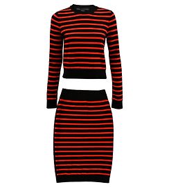 Marc by Marc Jacobs Merino-Woll-Zwillingsset Pullover Rock rot schwarz XS Schwarz Rot