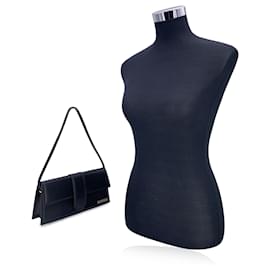 Jacquemus-Black Leather Structured Le Long Bambino Shoulder Bag-Black