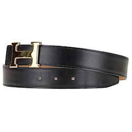 Hermès-Hermes H Buckle Constance Belt Black-Black