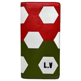 Louis Vuitton-Louis Vuitton Epi Portefeuille Brazza Wallet M63230-Red
