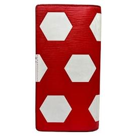 Louis Vuitton-Louis Vuitton Epi Portefeuille Brazza Wallet M63230-Red