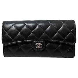 Chanel-Chanel Timeless Classic Long Wallet A80758-Black