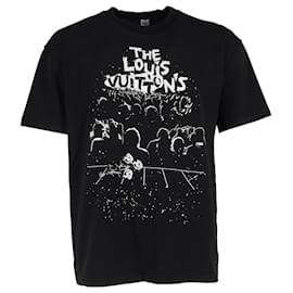 Louis Vuitton-Camiseta de algodão preta com estampa de concerto LV da Louis Vuitton-Preto