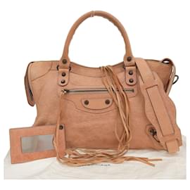 Balenciaga-Balenciaga The City Leather Handbag-Pink