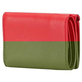 Balenciaga-Balenciaga Leather Mini Wallet Red-Red