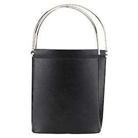 Cartier-Cartier Trinity Leather Tote Handbag Black Gold-Black