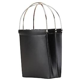 Cartier-Cartier Trinity Leather Tote Handbag Black Gold-Black