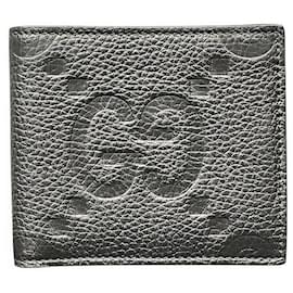 Gucci-Carteira bifold Maxi GG de couro Gucci-Preto