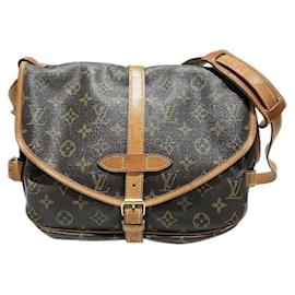 Louis Vuitton-Louis Vuitton Monogram Saumur 30 Shoulder Bag M42256-Brown