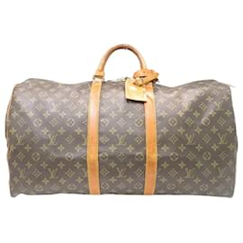 Louis Vuitton-Louis Vuitton Monogram Keepall 55 Bag M41424-Brown