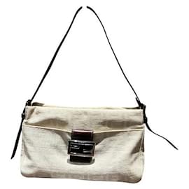Fendi-Sac à bandoulière Fendi Mamma Baguette-Marron,Beige