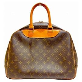 Louis Vuitton-Louis Vuitton Monogram Deauville Handbag M47270-Brown