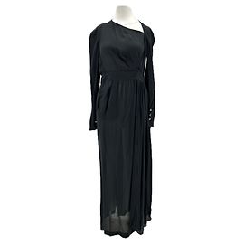 Robe KARL LAGERFELD T.US 1 Soie Noir