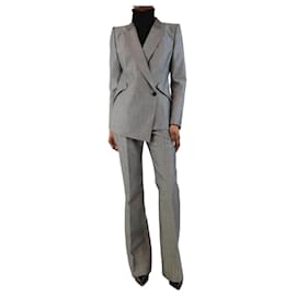 Alexander Mcqueen-Grey blazer and trousers suit - size UK 10-Grey
