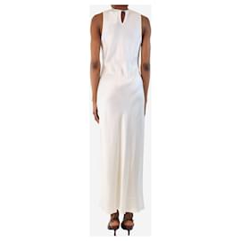 Autre Marque-White silk sleeveless maxi dress - size S-White