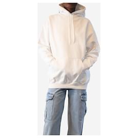 Balenciaga-Plain long sleeve white hoodie - size UK 6-White