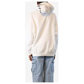 Balenciaga-Plain long sleeve white hoodie - size UK 6-White