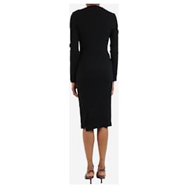Autre Marque-Black crepe midi dress - size UK 8-Black