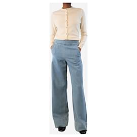 Chloé-Blue denim high waist wide leg jeans - UK 6-Blue