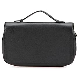 Louis Vuitton-Louis Vuitton Black Taiga Zippy XL Long Wallet-Black