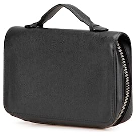 Louis Vuitton-Louis Vuitton Black Taiga Zippy XL Long Wallet-Black