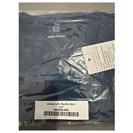 Autre Marque T-shirt limitato per dipendenti Apple, blu pacifico, taglia L, maniche lunghe, unisex, con logo Blu