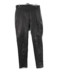 Emporio Armani-Emporio Armani Slim Pants / Lambskin Leggings-Black
