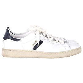 Tênis de tênis Re/Done dos anos 70 em couro branco Branco Cru