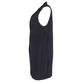 Marni- Marni Single-Breasted Sleeveless Trench Coat in Navy Blue Wool-Blue,Navy blue