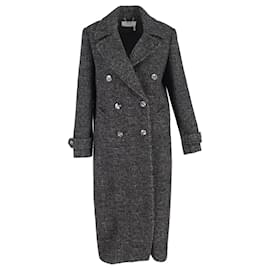 Chloé- Chloé Tweed Double-Breasted Coat in Grey Wool-Grey