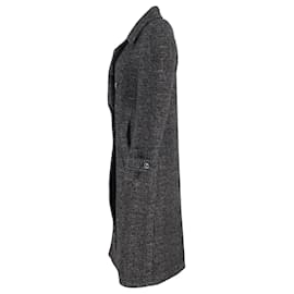 Chloé- Chloé Tweed Double-Breasted Coat in Grey Wool-Grey