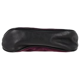 Dolce & Gabbana- Dolce & Gabbana Clasp Chain Clutch Bag in Dark Purple Silk-Purple