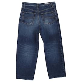 Balenciaga- Balenciaga High-Rise Wide-Leg Jeans in Blue Cotton Denim-Blue