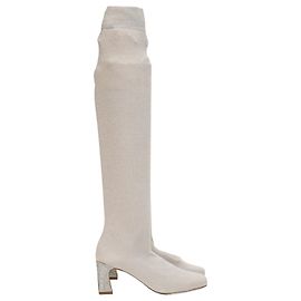 Rene Caovilla Botas altas con tacón adornadas en cachemir plateado de René Caovilla Plata Metálico