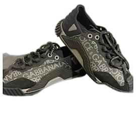 Dolce & Gabbana-NS1 logo-jacquard sneakers-Black
