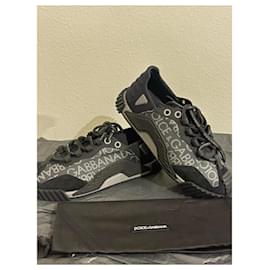 Dolce & Gabbana-NS1 logo-jacquard sneakers-Black