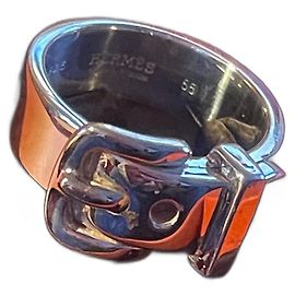 Anillo Cinturón Hermès en Plata Talla 55 Plata