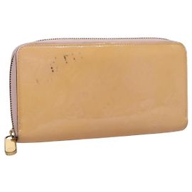 LOUIS VUITTON Monogram Vernis Zippy Wallet Rose Valerine M93522 LV Auth KD229 Other
