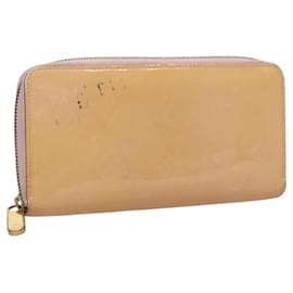 Louis Vuitton-LOUIS VUITTON Monogram Vernis Zippy Wallet Rose Valerine M93522 LV Auth KD229-Other