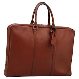 Louis Vuitton-LOUIS VUITTON Epi Porte Documents Voyage Business Bag Brown M54478 Auth EC744-Brown