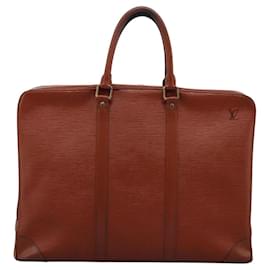 Louis Vuitton-LOUIS VUITTON Epi Porte Documents Voyage Business Bag Brown M54478 Auth EC744-Brown