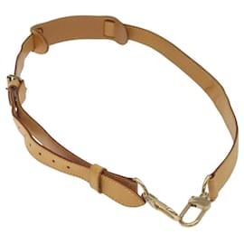 Louis Vuitton-LOUIS VUITTON Adjustable Shoulder Strap Leather 40.2""-47.2"" Beige Auth EC520-Beige