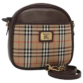 Autre Marque-Burberrys Nova Check Shoulder Bag Canvas Beige Gold Auth ki5464-Beige,Golden