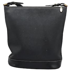 Autre Marque-Burberrys Shoulder Bag Leather Black Gold Auth bs23277-Black,Golden